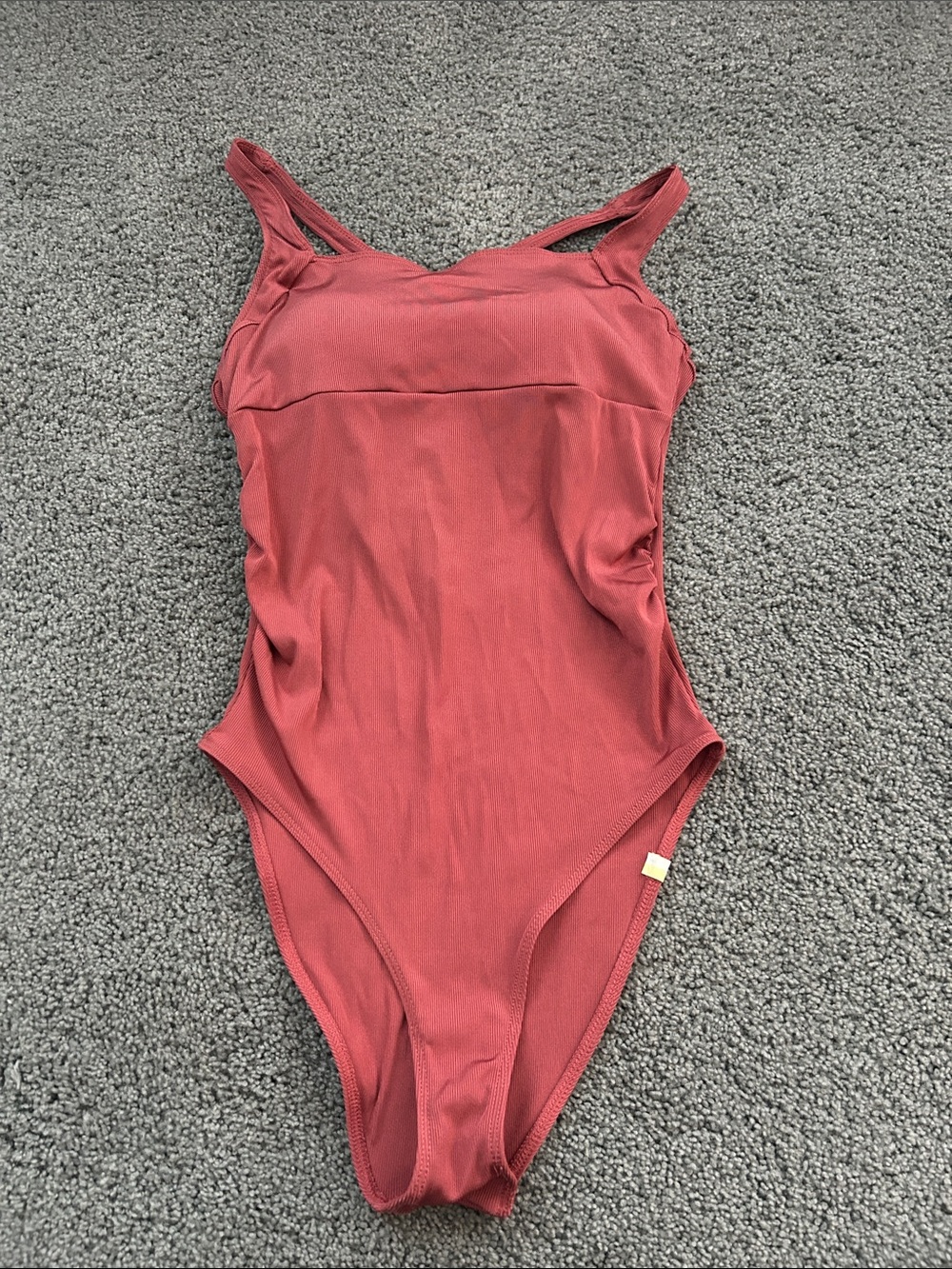 Maternity One-Piece Swimsuit in Dusty Rose